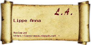 Lippe Anna névjegykártya